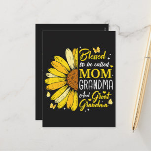 Cartes Pour Fêtes Annuelles Bénie d'être appelée maman grand-mère