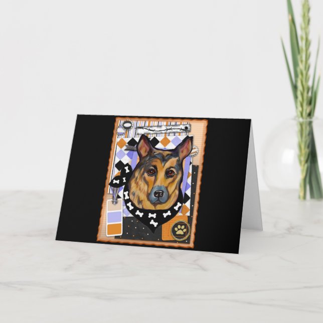CARTES POUR FÊTES ANNUELLES BERGER ALLEMAND (Devant)