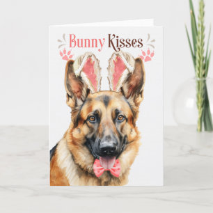 Cartes Pour Fêtes Annuelles Berger allemand à Bunny Ears pour Pâques