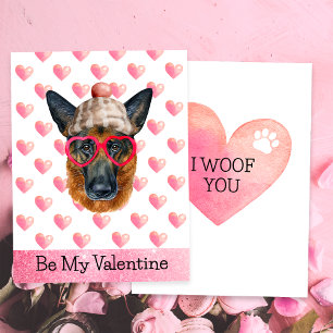 Cartes Pour Fêtes Annuelles Berger allemand Je vous lâche Chien Saint Valentin