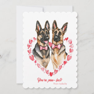 Cartes Pour Fêtes Annuelles Berger allemand Valentines Jour Vous êtes Pawfect 