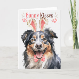 Cartes Pour Fêtes Annuelles Berger anglais à Bunny Ears pour Pâques