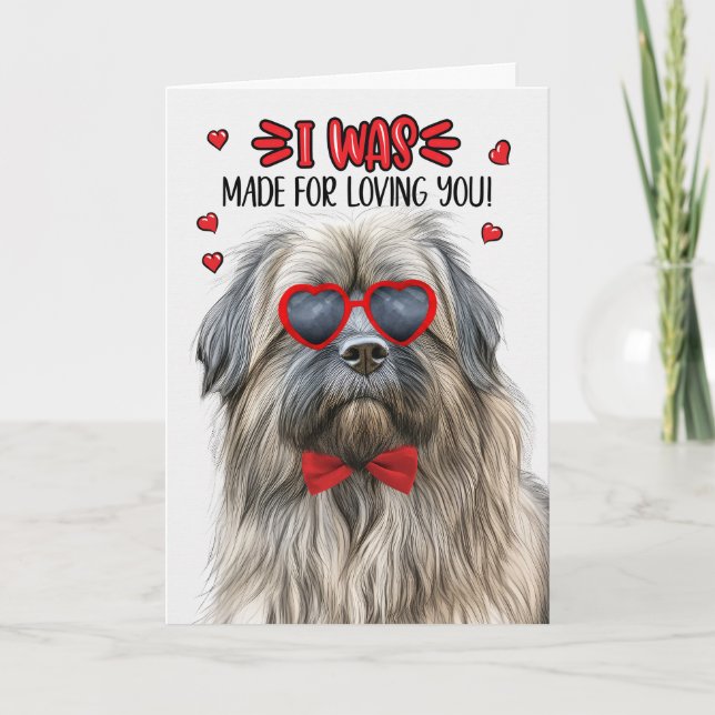 Cartes Pour Fêtes Annuelles Berger de Pyrénées fait pour vous aimer Valentine (Devant)