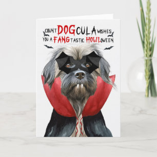 Cartes Pour Fêtes Annuelles Berger des Pyrénées Drôle nombre DOGcula Halloween