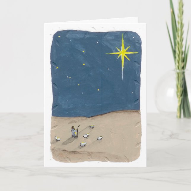 Cartes Pour Fêtes Annuelles Berger et l'étoile (Devant)