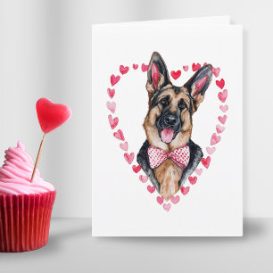 Cartes Pour Fêtes Annuelles Berger Maman Valentines Jour Chien Aimer Coeur Jol
