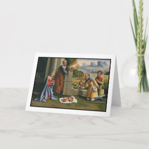 Cartes Pour Fêtes Annuelles Bergers adorer le bébé Jésus