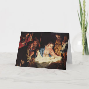 Cartes Pour Fêtes Annuelles Bergers pleins d'adoration par Gerard van