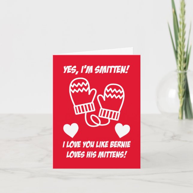 Cartes Pour Fêtes Annuelles Bernie Mittens (Devant)