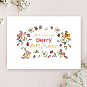 Cartes Pour Fêtes Annuelles Berry Best Friend Fraise Saint Valentin