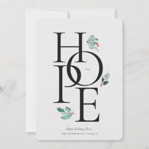 Cartes Pour Fêtes Annuelles Berry botanique moderne Holiday Hope