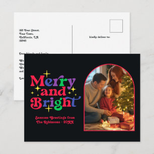 Cartes Pour Fêtes Annuelles Berry Sorbet Joyeux Noël rétro et lumineux