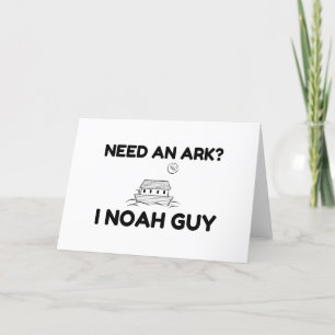 Cartes Pour Fêtes Annuelles Besoin D'Une Arche, Je Noah Guy