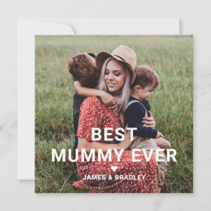Cartes Pour Fêtes Annuelles BEST MUMMY JAMAIS Coeur Fête des Mères Photo