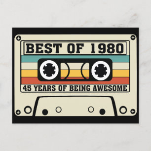 Cartes Pour Fêtes Annuelles Best of 1980 45 ans d'être génial