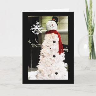 CARTES POUR FÊTES ANNUELLES BEST SNOWMAN SAYS "I LOVE YOU"