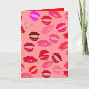 CARTES POUR FÊTES ANNUELLES BEST VALENTINE'S DAY GREETING CARDS - KISSES LOVE