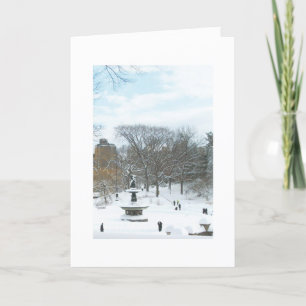 Cartes Pour Fêtes Annuelles Bethesda Fountain, Central Park, Christmas Card