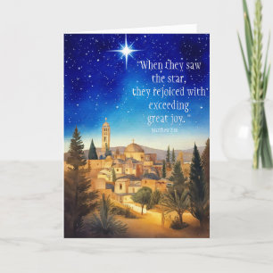 Cartes Pour Fêtes Annuelles Bethlehem étoile personnalisée Noël