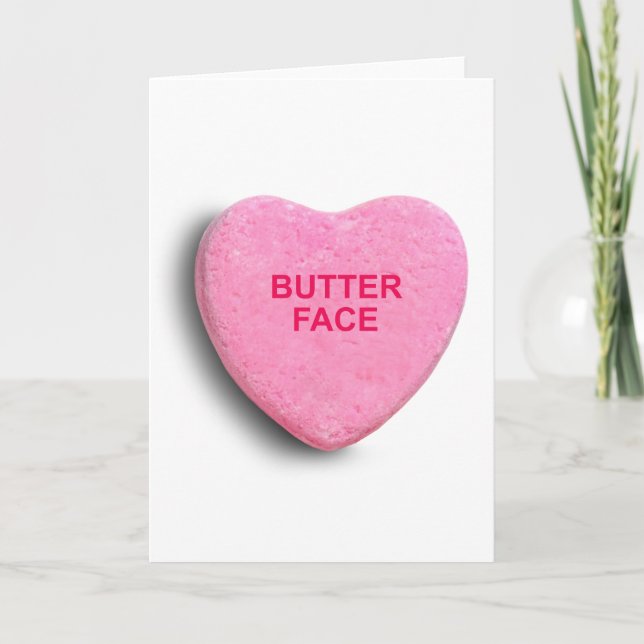 CARTES POUR FÊTES ANNUELLES BEURRE VISAGE COEUR DE CANDÉ (Devant)
