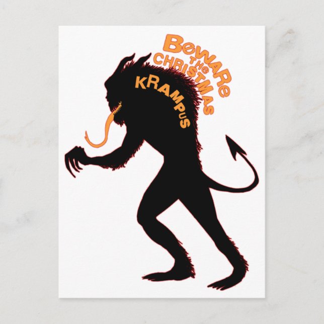 Cartes Pour Fêtes Annuelles Beware the Christmas Krampus (Devant)
