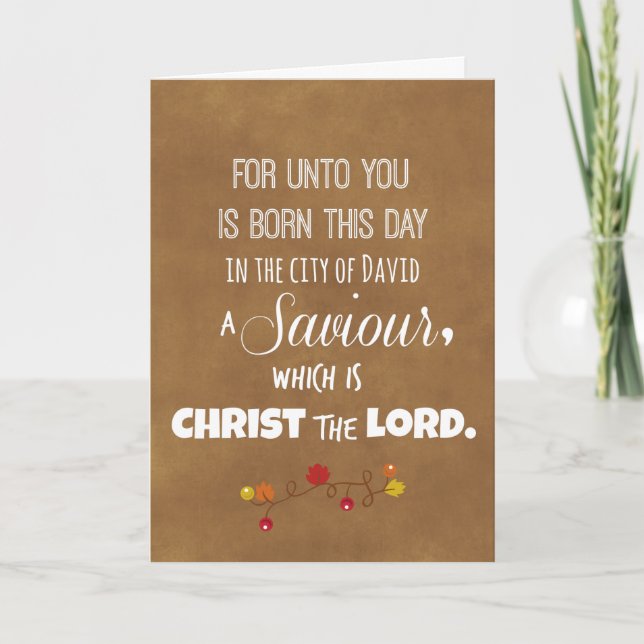 Cartes Pour Fêtes Annuelles Bible de Noël (Devant)