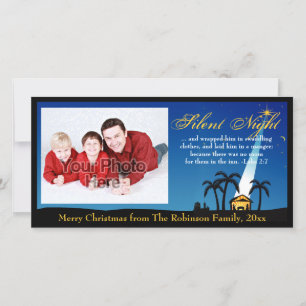 Cartes Pour Fêtes Annuelles Bible nocturne Verse Noël chrétien