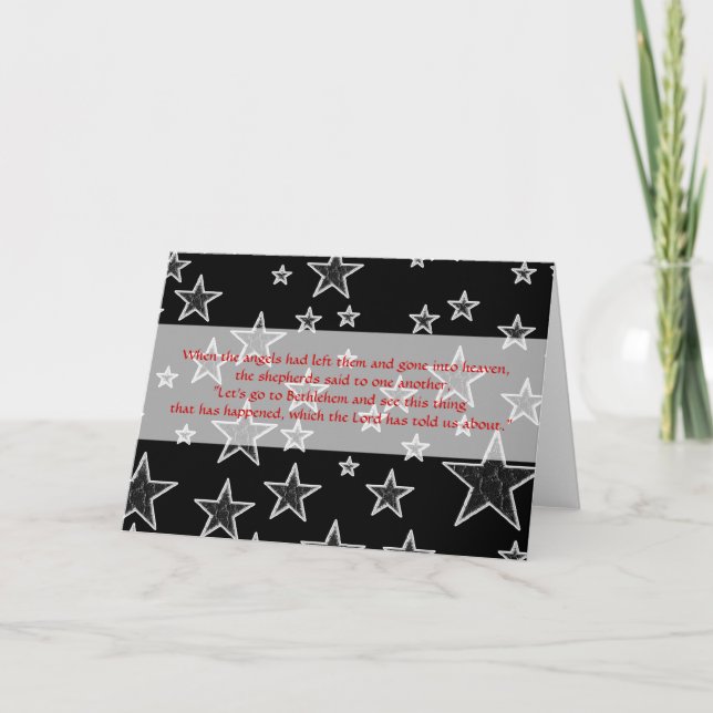 Cartes Pour Fêtes Annuelles Bible Vers Christmas Stars Greeting Card (Devant)