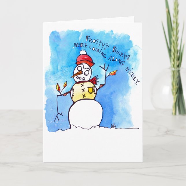 Cartes Pour Fêtes Annuelles Biceps Frostys (Devant)