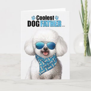 Cartes Pour Fêtes Annuelles Bichon Frise Chien Coolest Papa Fête des pères