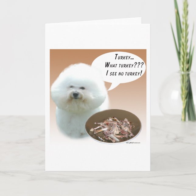 Cartes Pour Fêtes Annuelles Bichon Frise Turquie (Devant)