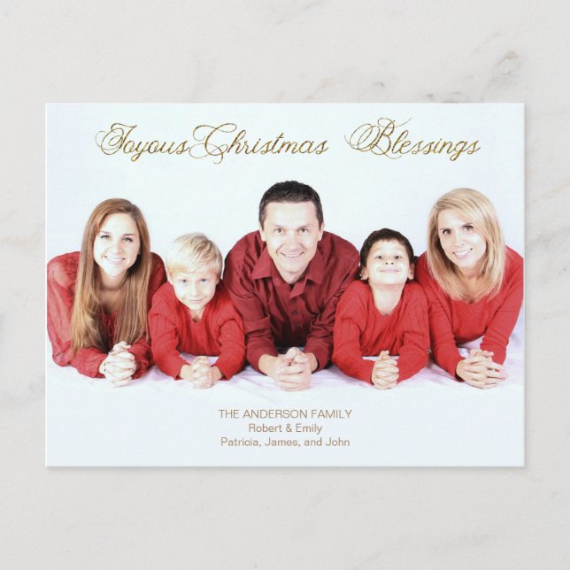 Cartes Pour Fêtes Annuelles Bienheureuse Noël Photo Religieuse Simple (Devant)