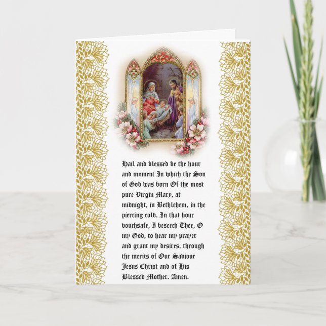 Cartes Pour Fêtes Annuelles Bienheureuse Vierge Marie Prière de Jésus Saint-Jo (Devant)