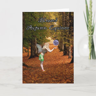 Cartes Pour Fêtes Annuelles Bienheureux Équinoxe d'automne