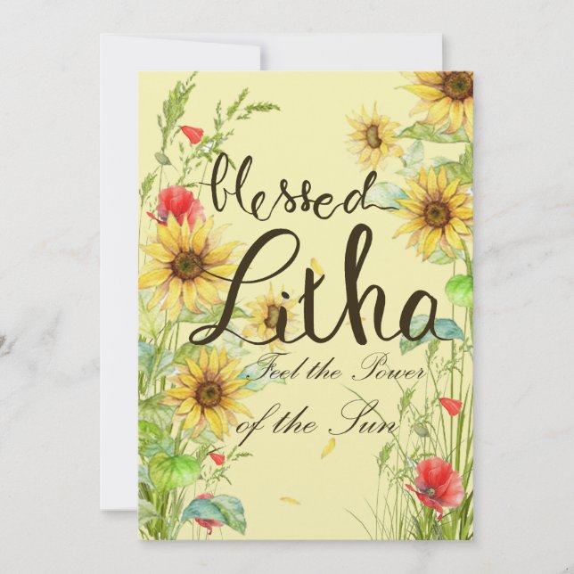 Cartes Pour Fêtes Annuelles Bienheureux Litha (Devant)