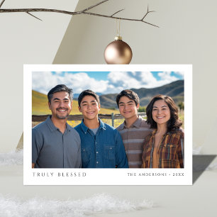 Cartes Pour Fêtes Annuelles Bienheureux Noël religieux Rejoice Photo