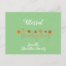 Bienheureux Thanksgiving Charming Calligraphie