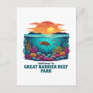 Cartes Pour Fêtes Annuelles Bienvenue à Great Barrier Reef National Australian