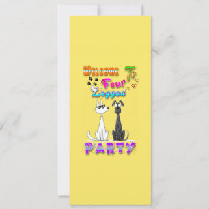 Cartes Pour Fêtes Annuelles Bienvenue à la fête à quatre pattes