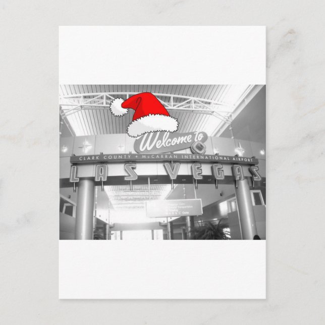 Cartes Pour Fêtes Annuelles Bienvenue à Las Vegas Noël (Devant)