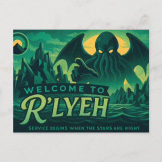 Cartes Pour Fêtes Annuelles Bienvenue à R’lyeh - Vacances dans la folie