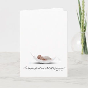 Cartes Pour Fêtes Annuelles Bienvenue Nouveau Bébé Écriture Religieuse