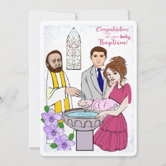 Cartes Pour Fêtes Annuelles Bienvenue pour le baptême de bébé