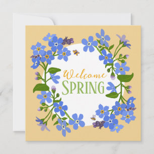 Cartes Pour Fêtes Annuelles Bienvenue Printemps Oubliez-moi Pas heureux Saluta