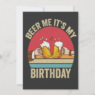 Cartes Pour Fêtes Annuelles Bière moi c'est mon anniversaire Funny Sunset cade