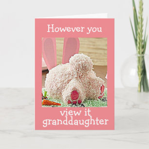 CARTES POUR FÊTES ANNUELLES BIG BUNNY BUTT EASTER SALUENT GRAND-FILLE