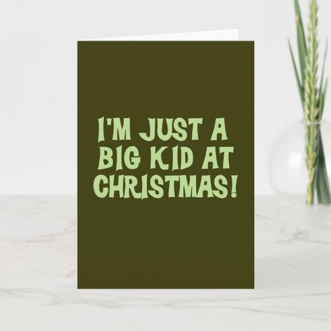 Cartes Pour Fêtes Annuelles Big Kid à Noël Tshirts et cadeaux (Devant)