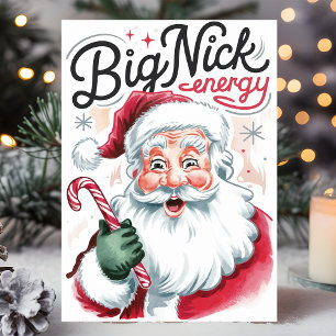 Cartes Pour Fêtes Annuelles Big Nick Énergie Drôle de Père Noël Noël