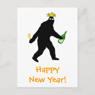 Cartes Pour Fêtes Annuelles Bigfoot Happy New Year !
