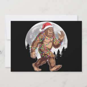 Cartes Pour Fêtes Annuelles Bigfoot Père Noël Christmas Tree Lights Xmas Sasqu